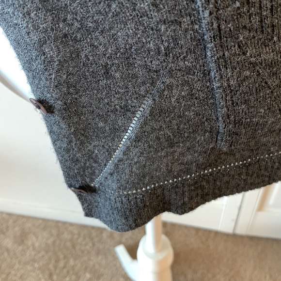 Max Studio Dark Grey Soybean Cashmere Blend Cardigan - size small - Picture 6 of 12